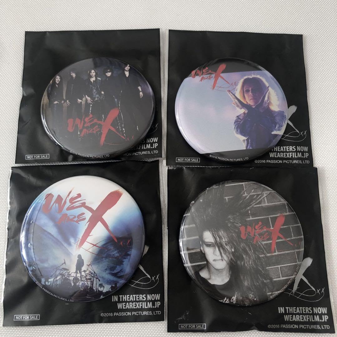 Amazon.co.jp: X JAPAN 映画 We Are X 入場特典 缶バッジ 4点 : おもちゃ